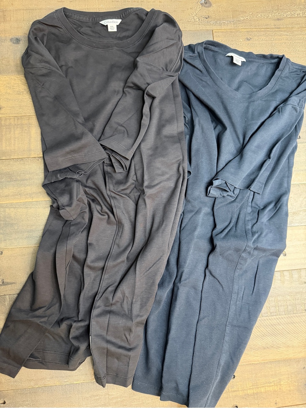 Calvin Klein Short Sleeve Crew Tees in Black and Black